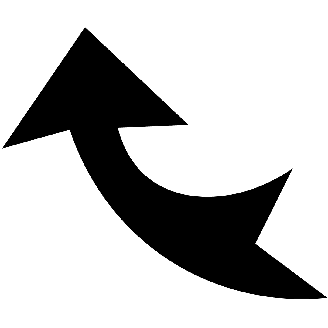 Transparent Vector Black Arrow Illustration on Clear Background