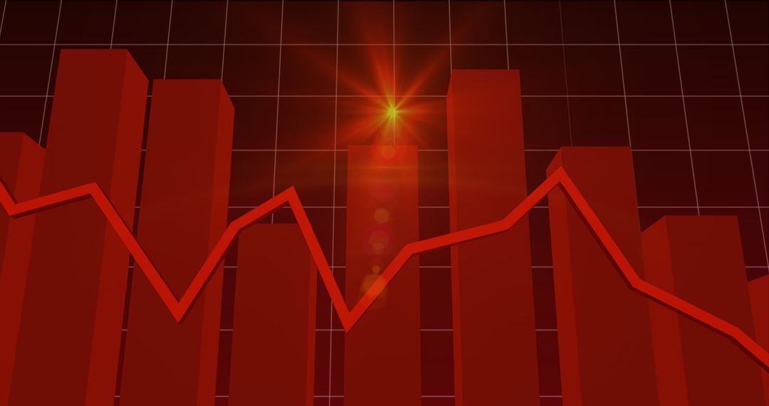 Dynamic Chart Illustrating Financial Volatility and Trends