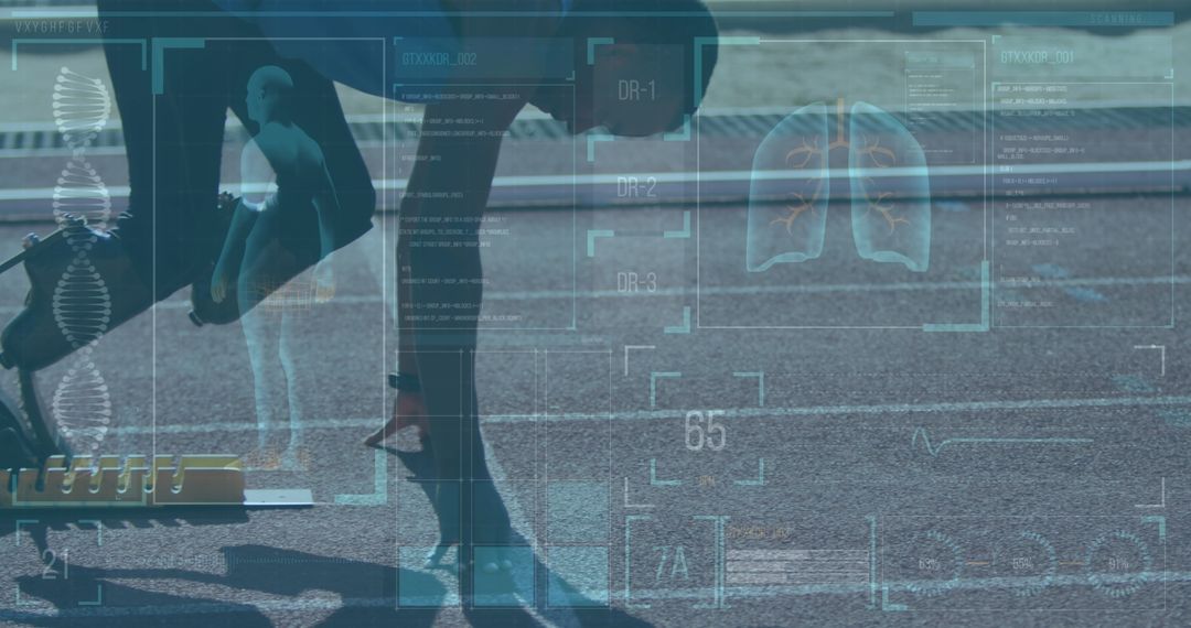 Athlete with Running Blade Integrating Technology in Training