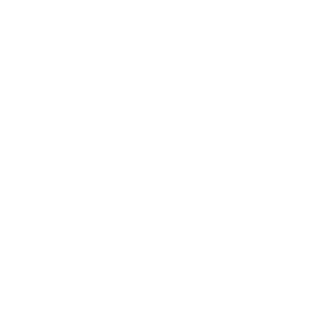 Curved White Directional Arrow on Transparent Background