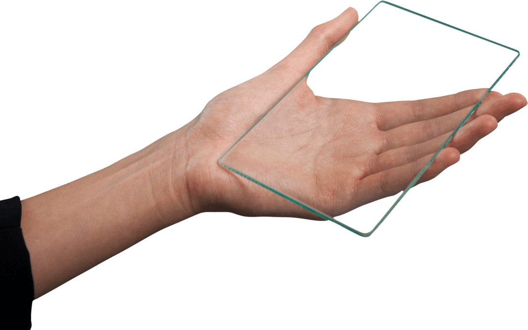 Transparent Glass User Interface Technology in Hand