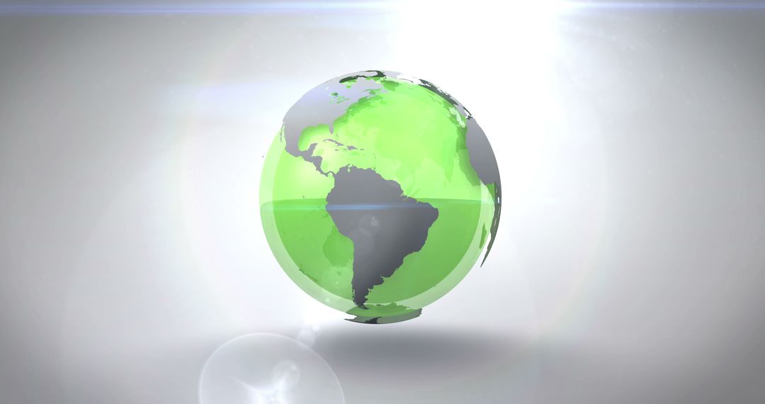 Revolving green earth on bright background - Free Images, Stock Photos and Pictures on Pikwizard.com