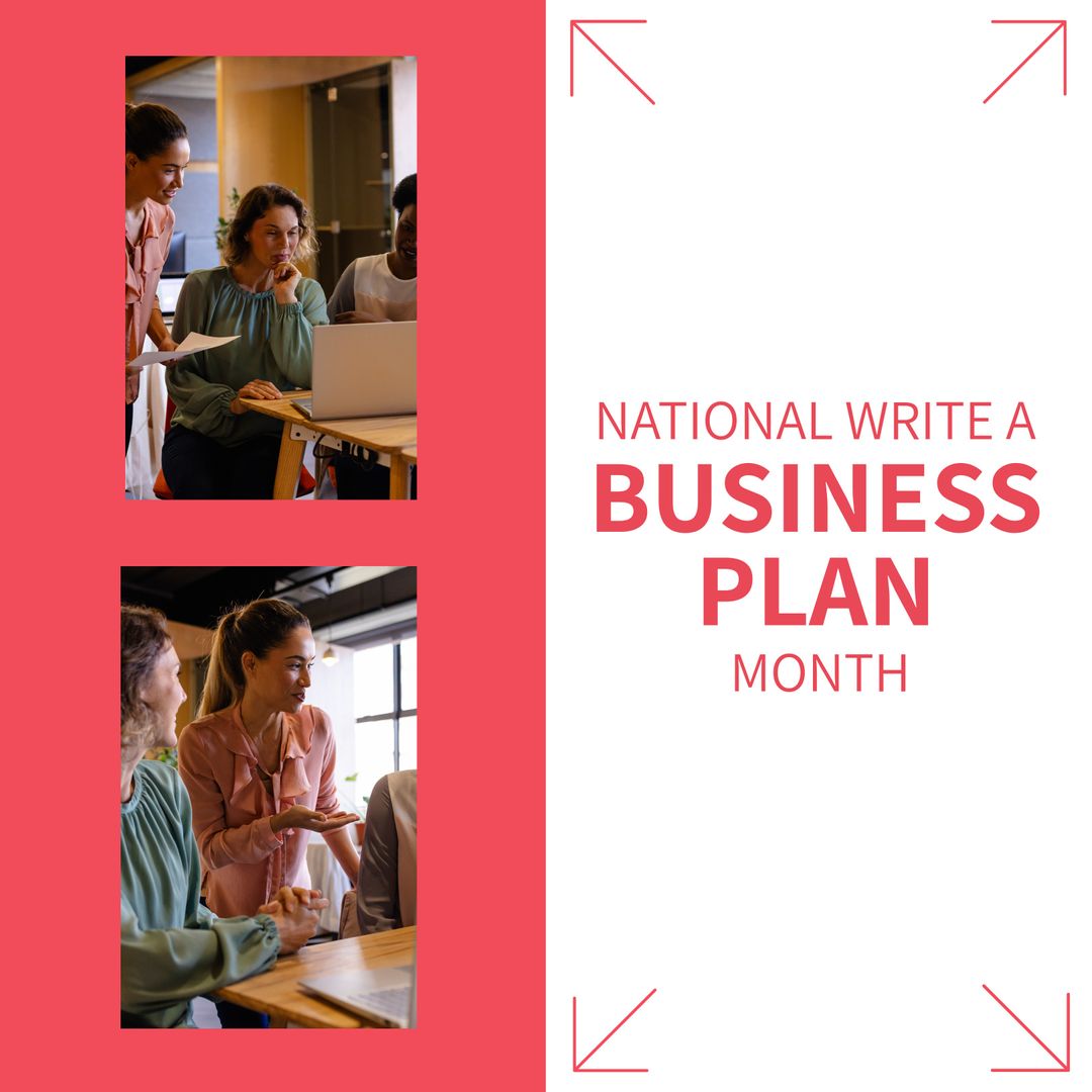 Diverse Team Collaborating for National Business Plan Month