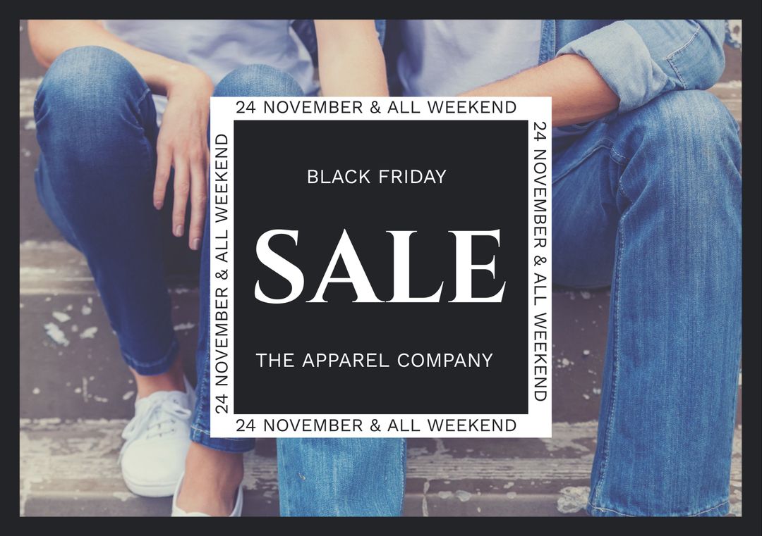 Black Friday Sale Advertisement with Relaxed Style
