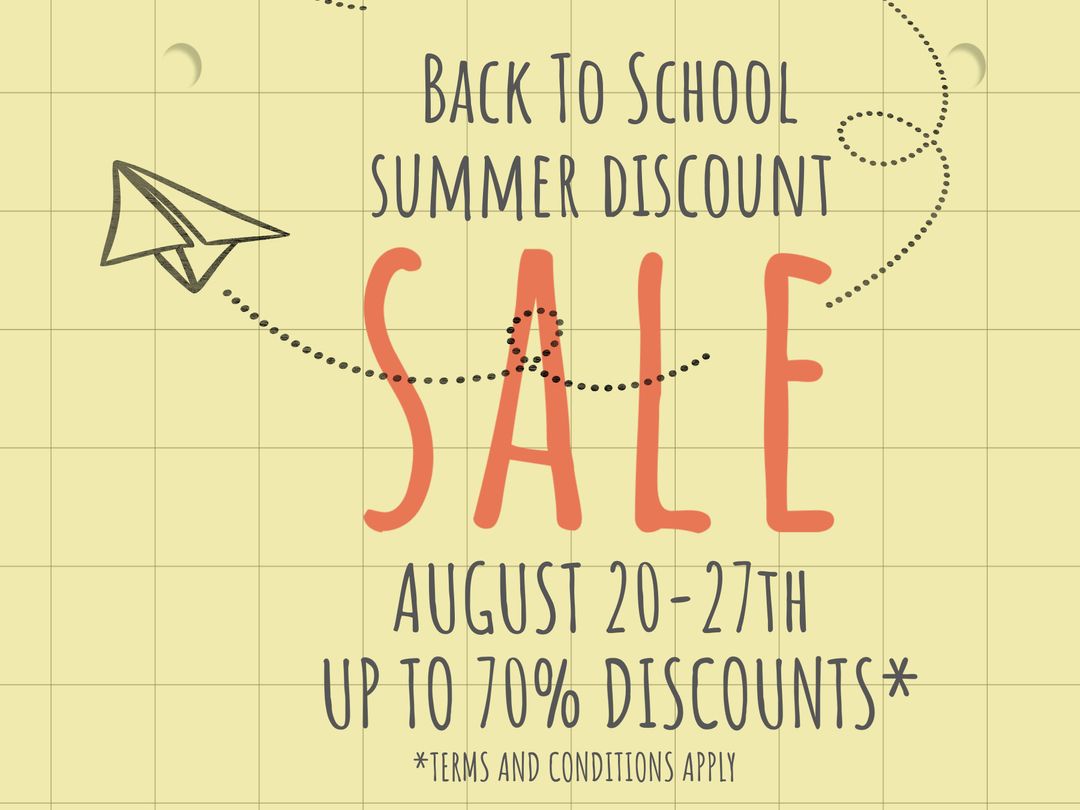 Back to School Sale Promotion with Educational Theme