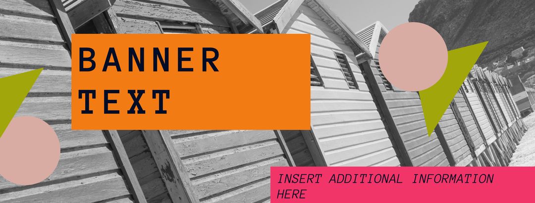 Vibrant Orange Banner with Grayscale Architectural Background