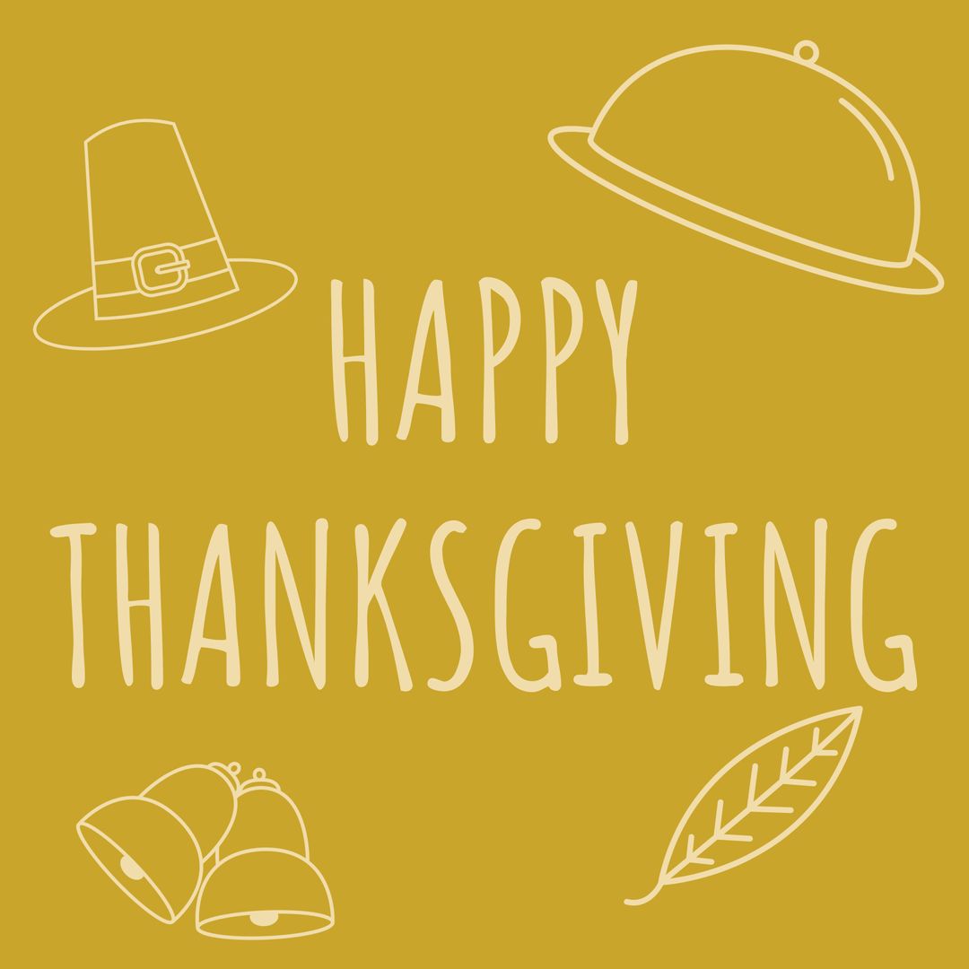 Warm Thanksgiving Greeting with Festive Icons