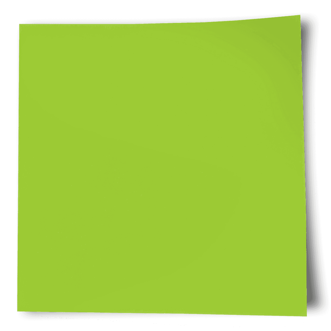 Vibrant Green Square with Copy Space on Transparent Background