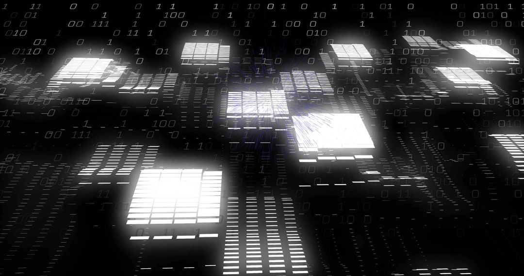 Futuristic Digital Data Processing in Binary Code - Free Images, Stock Photos and Pictures on Pikwizard.com