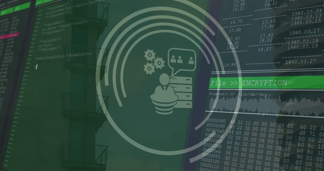 Digitally Generated Secure Data Processing Conceptual Art