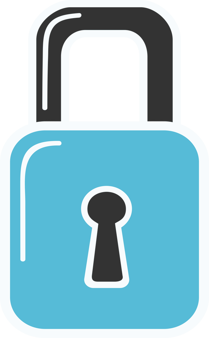 Digital Illustration Padlock Icon on Transparent Background for Technology and Security - Download Free Stock Images Pikwizard.com