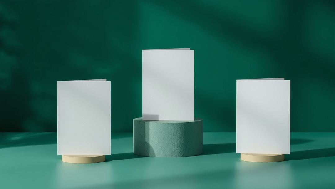 Minimalist Blank Cards for Modern Product and Branding Display
