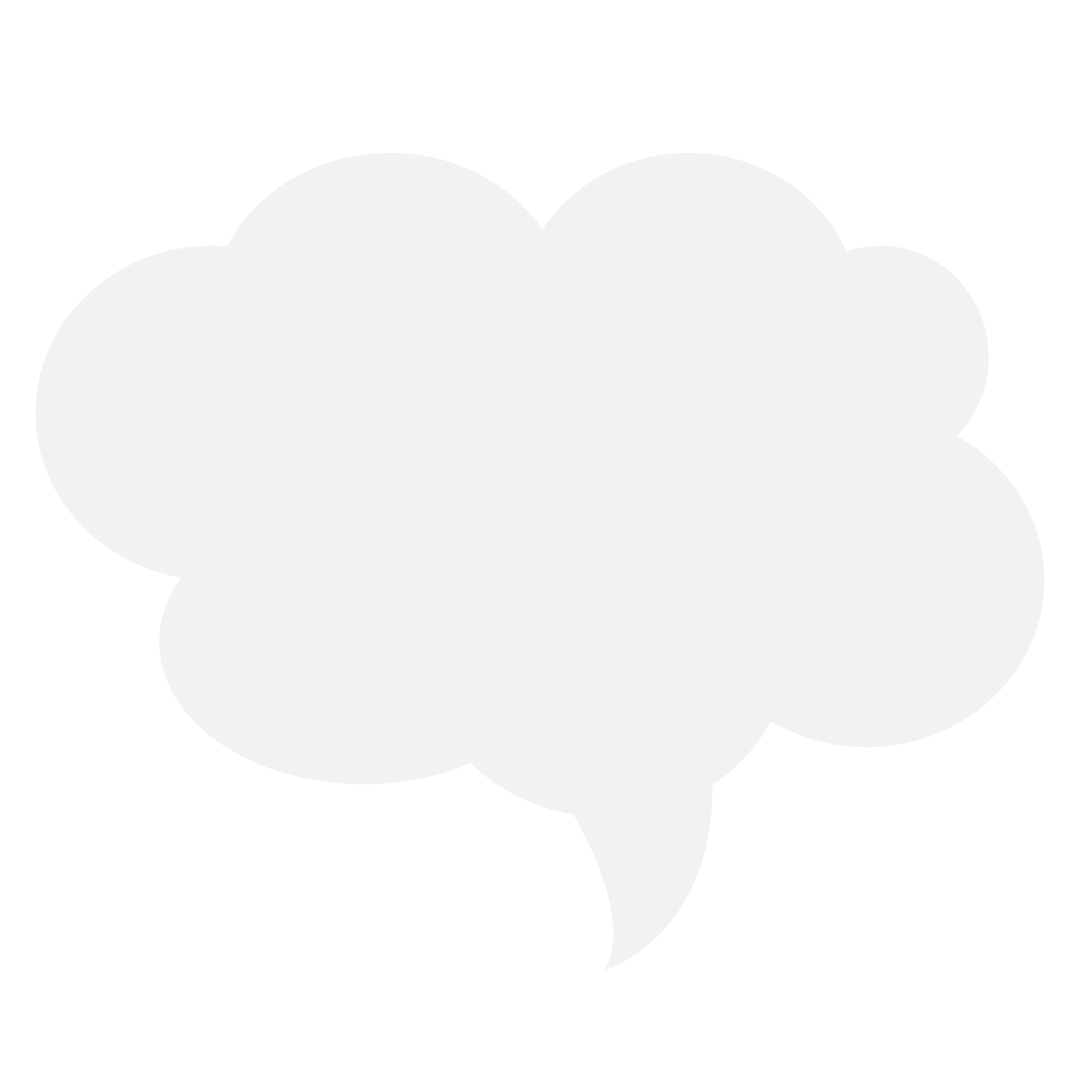 White Speech Bubble on Transparent Background PNG