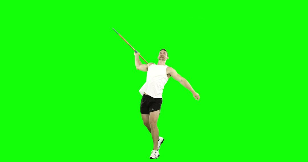 Athlete Throwing Javelin on Green Screen Background - Free Images, Stock Photos and Pictures on Pikwizard.com