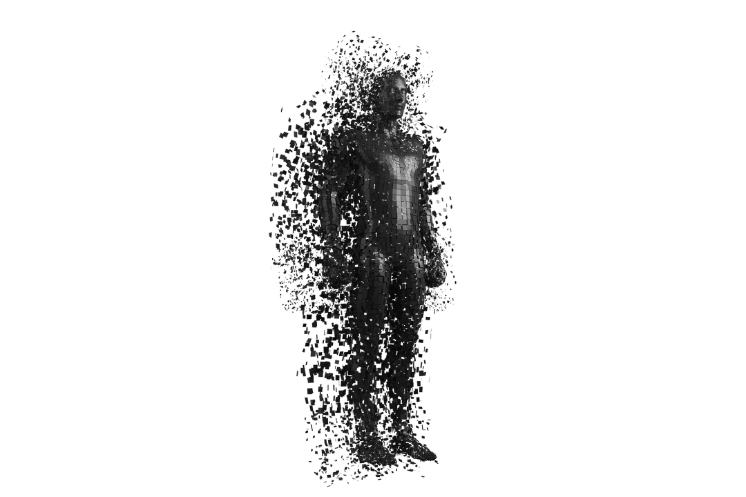 Full Length Transparent Pixelated 3D Model of Man - Download Free Stock Images Pikwizard.com