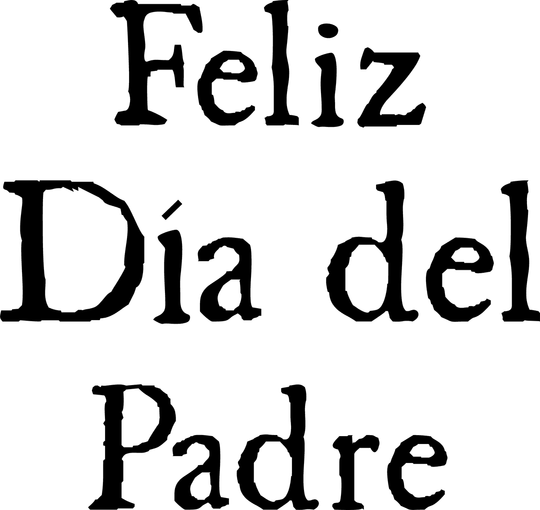 Feliz Dia del Padre Illustration on Transparent Background