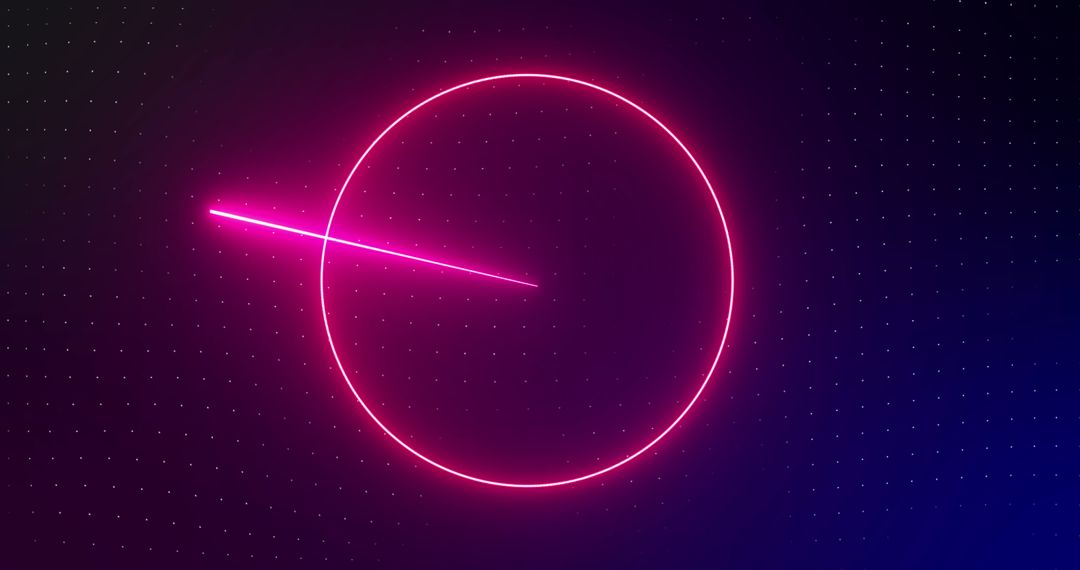 Futuristic Neon Circle with Rotating Laser Effect