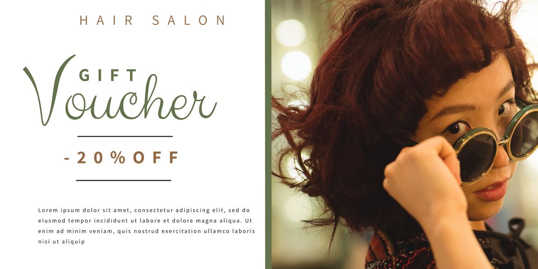 Chic Hair Salon Gift Voucher for Stylish Savings - Download Free Stock Templates Pikwizard.com