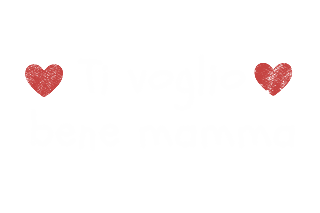 Ti Voglio Bene Mamma Text Illustration on Transparent Background