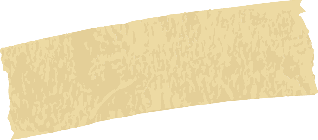 Textured Transparent Beige Tape Strip with Jagged Torn Edges