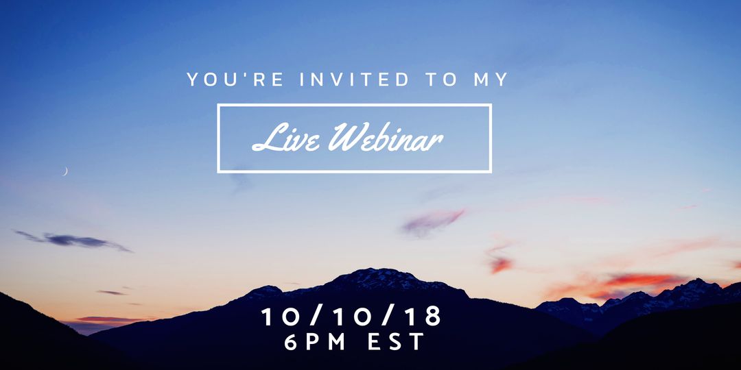 Mountain Dusk Invitation for Educational Webinar Event