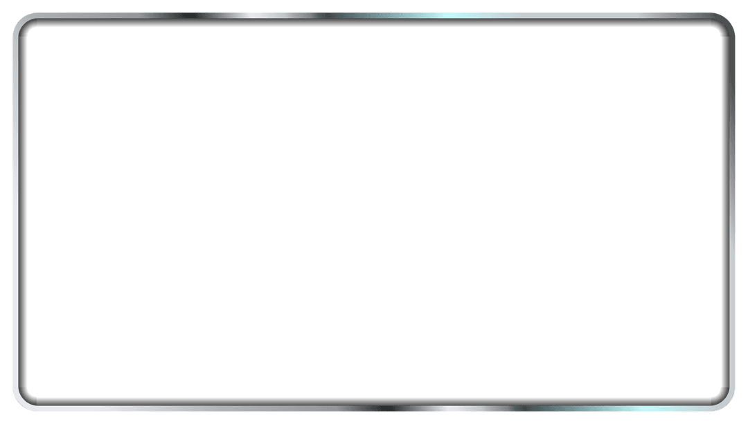 Sleek Tablet Frame Outline on Transparent Background