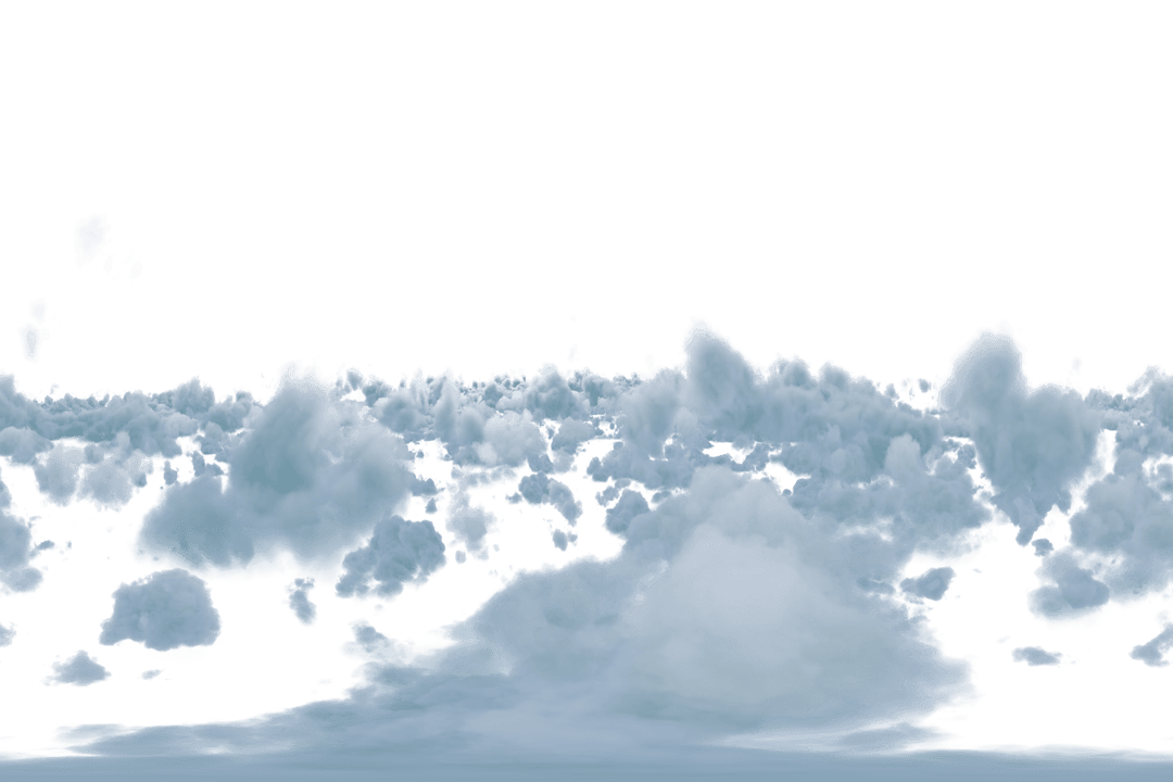 Dark Storm Clouds on Transparent Background Digital PNG