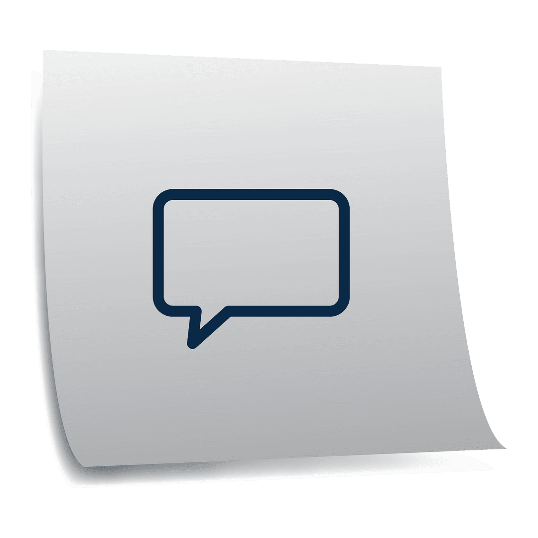 Transparent PNG Speech Bubble Icon on Grey Background