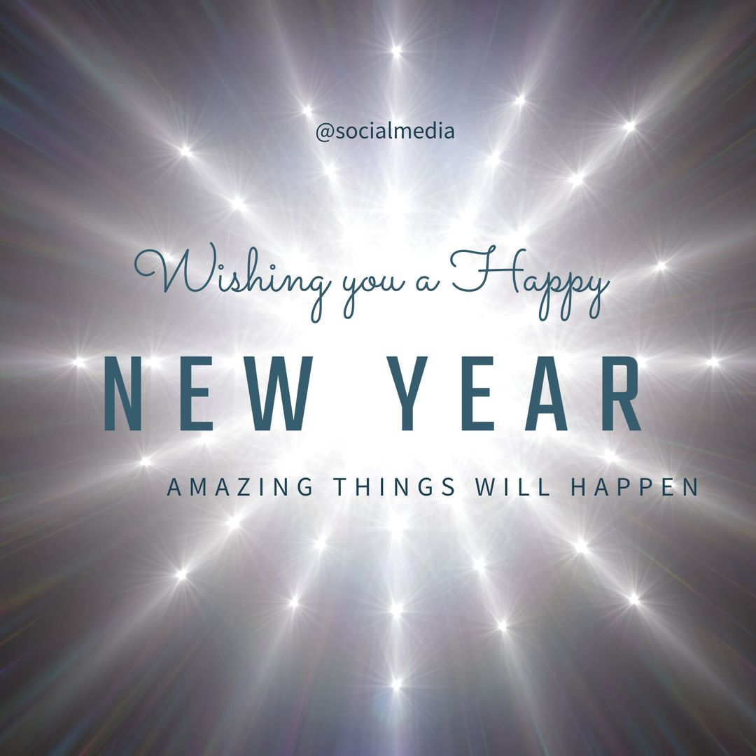 Hopeful New Year Wishes with Radiant Light Design