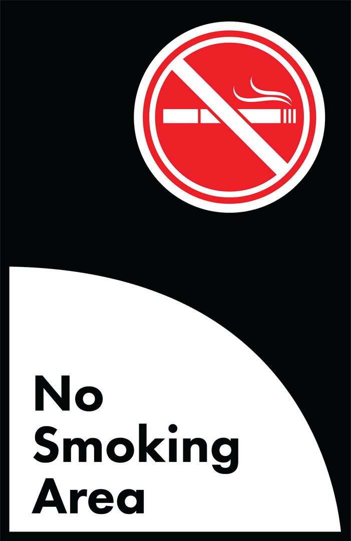 No Smoking Sign on Transparent Background