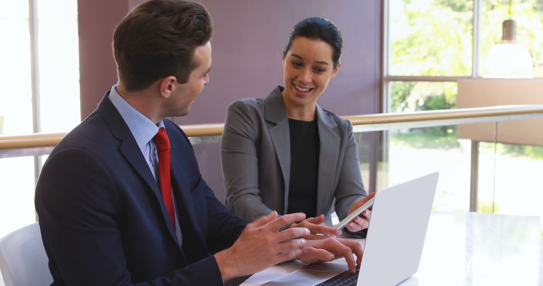 Professional Team Collaboration in Modern Office Setting