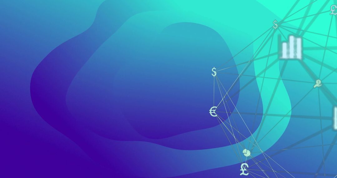 Digital Finance Data Processing on Gradient Background