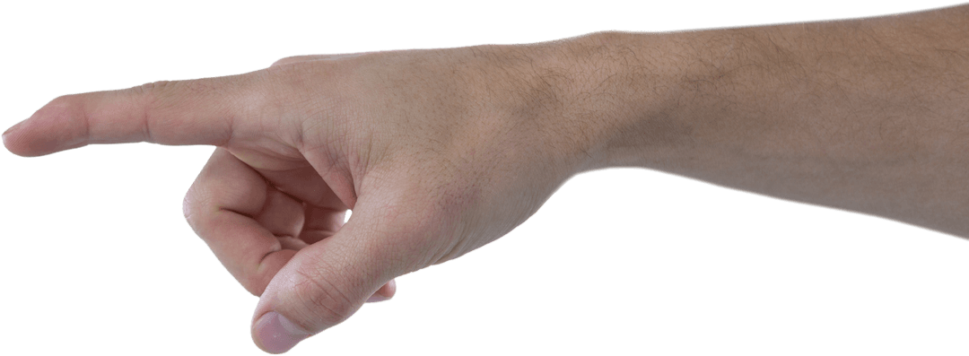 Human Hand Pretending to Touch Transparent Interface