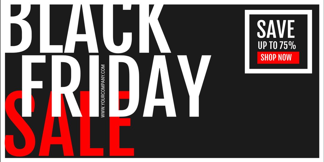 Black Friday Sale Banner with Bold Textual Design