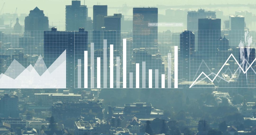 Data Processing and Technology Concepts Across Urban Cityscape