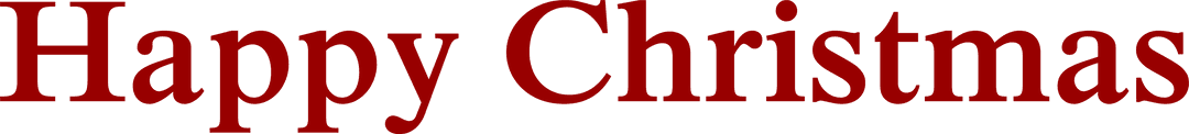 Happy Christmas Text on Transparent Background Greeting