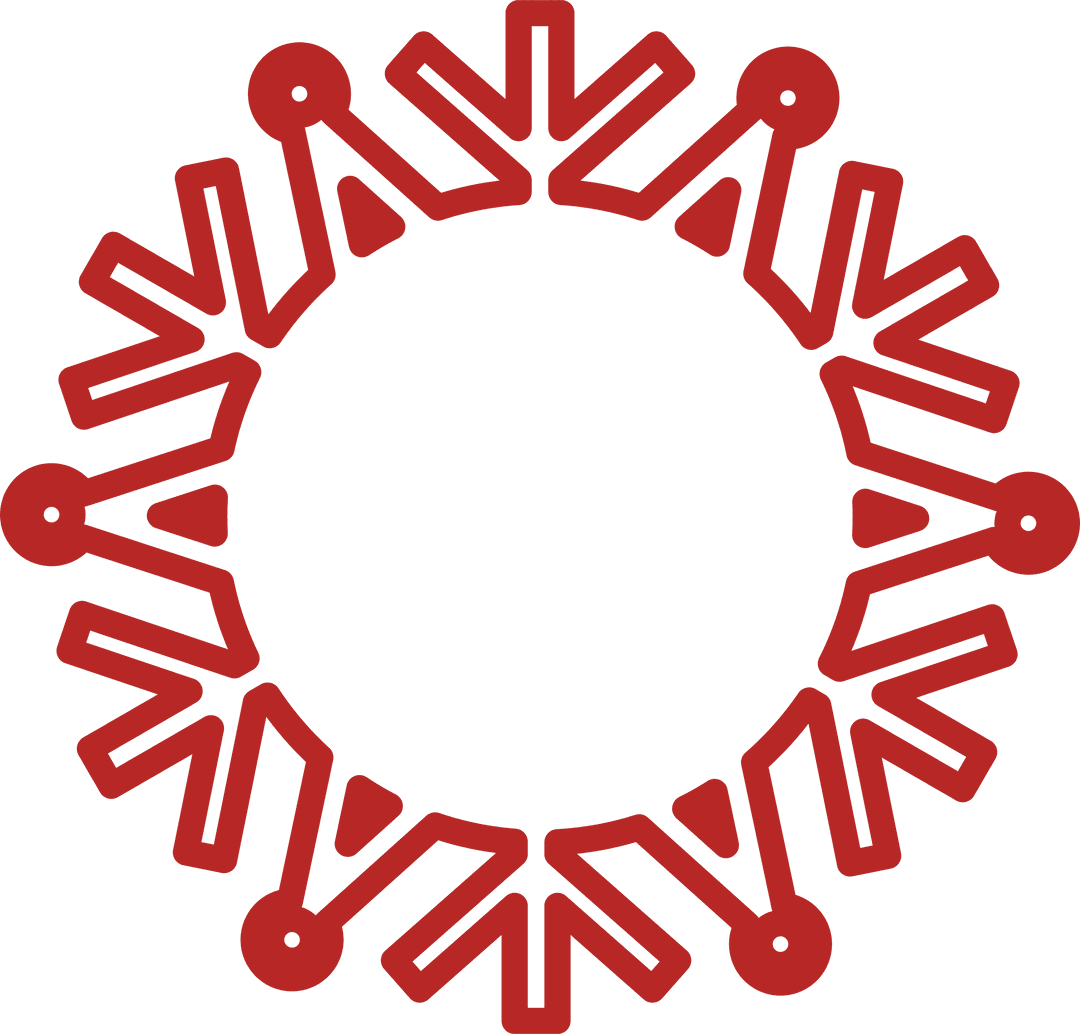 Elegant Christmas Decoration Wreath on Transparent Background