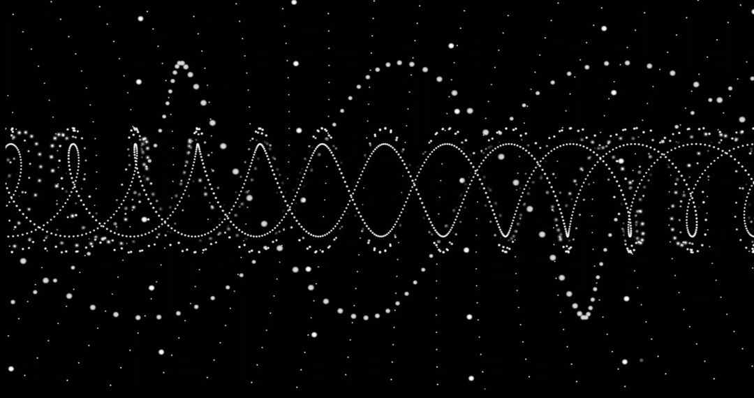 Abstract Data Patterns on Black Background Technology Concept