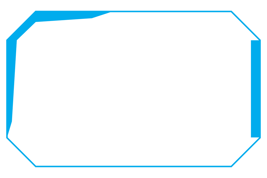 Blue Geometric Abstract Shape on Transparent Background for Design Projects