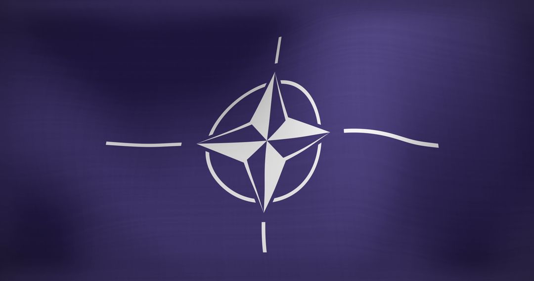 Flowing NATO Flag Symbolizing Unity and Strength