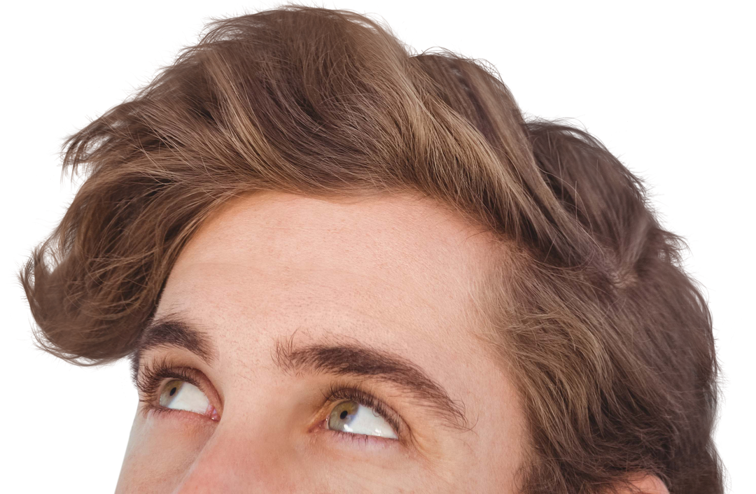 Transparent Background Man's Hair Close-Up Looking Up - Download Free Stock Images Pikwizard.com