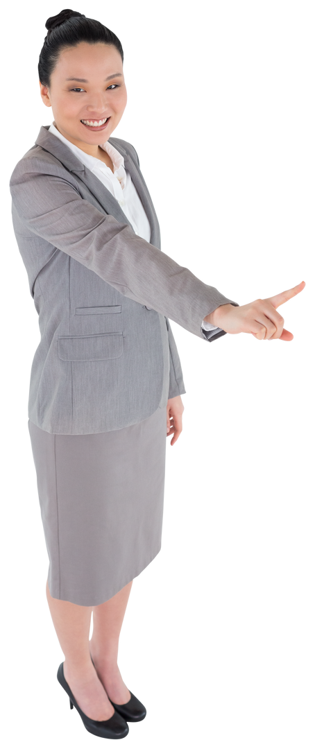 Businesswoman Pointing Horizontally Transparent Background - Download Free Stock Images Pikwizard.com