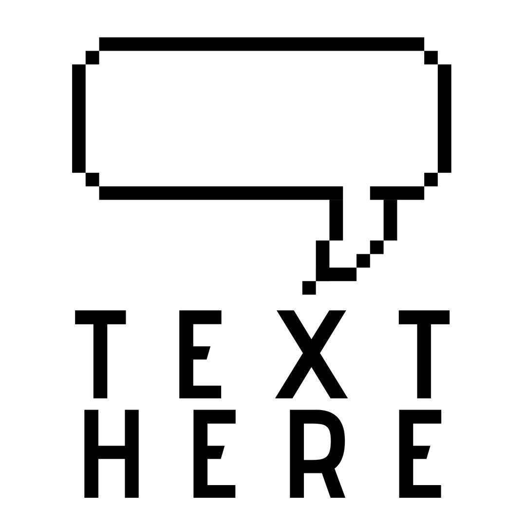 Bold Pixelated Speech Bubble Template with Customizable Text Space - Download Free Stock Images Pikwizard.com