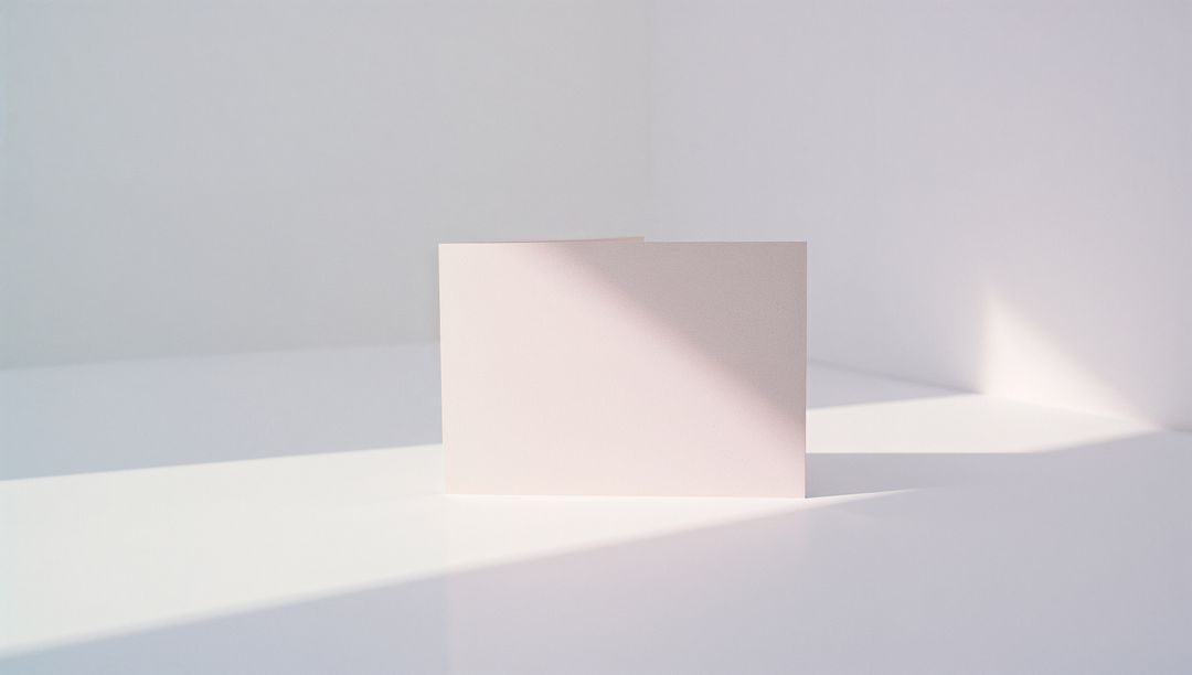Minimalist Blank Card in Soft Natural Light Setting