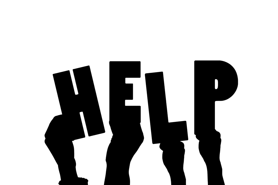 Hands Symbols Representing Aid on Transparent Background