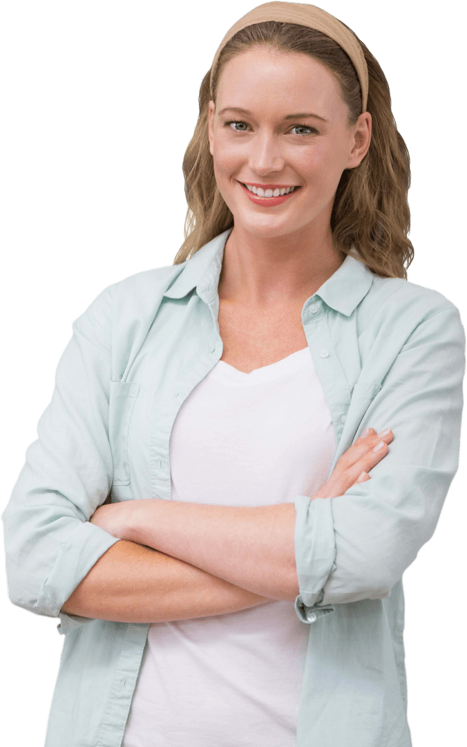 Confident Female Professional with Friendly Smile Transparent Background