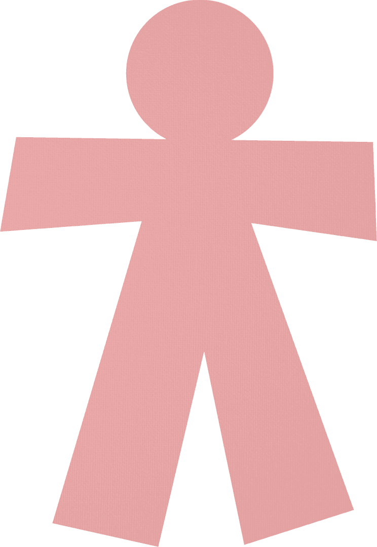 Transparent Pink Human Symbol in Simplistic Design