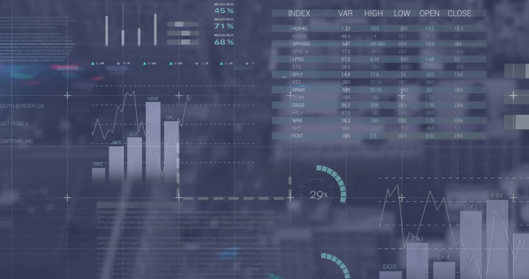 Advanced Data Analytics Dashboard Concept with Business Charts