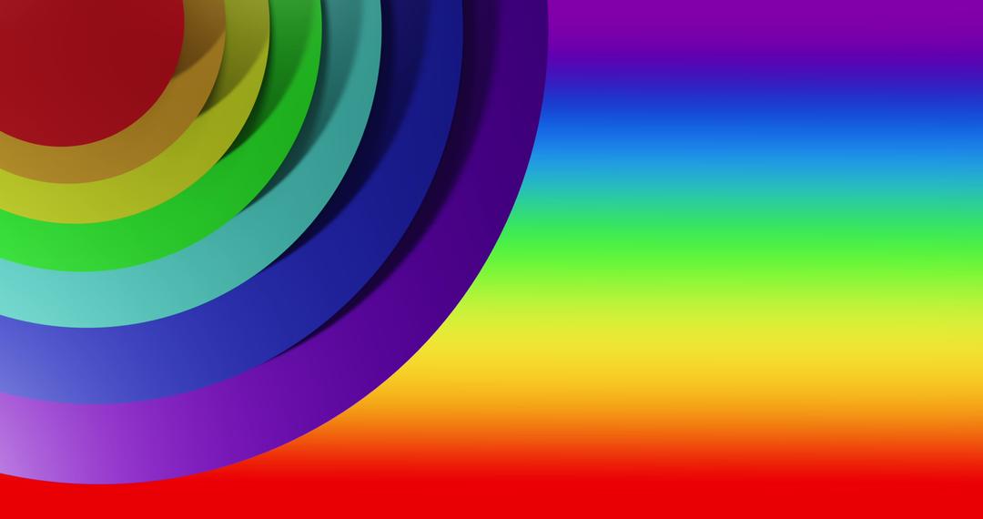 Vibrant Rainbow Circles on Color Gradient Background - Free Images, Stock Photos and Pictures on Pikwizard.com