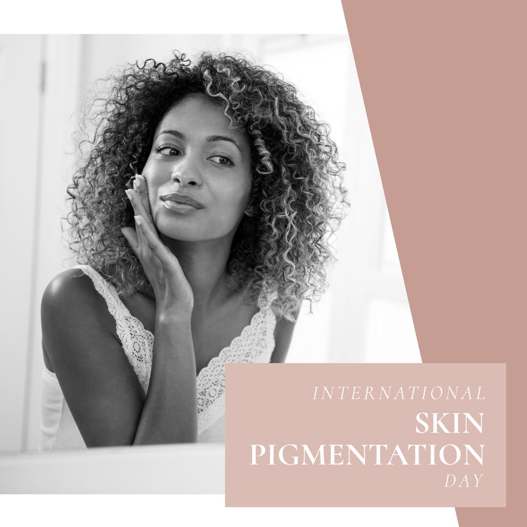 Smiling Woman Promoting International Skin Pigmentation Day Awareness
